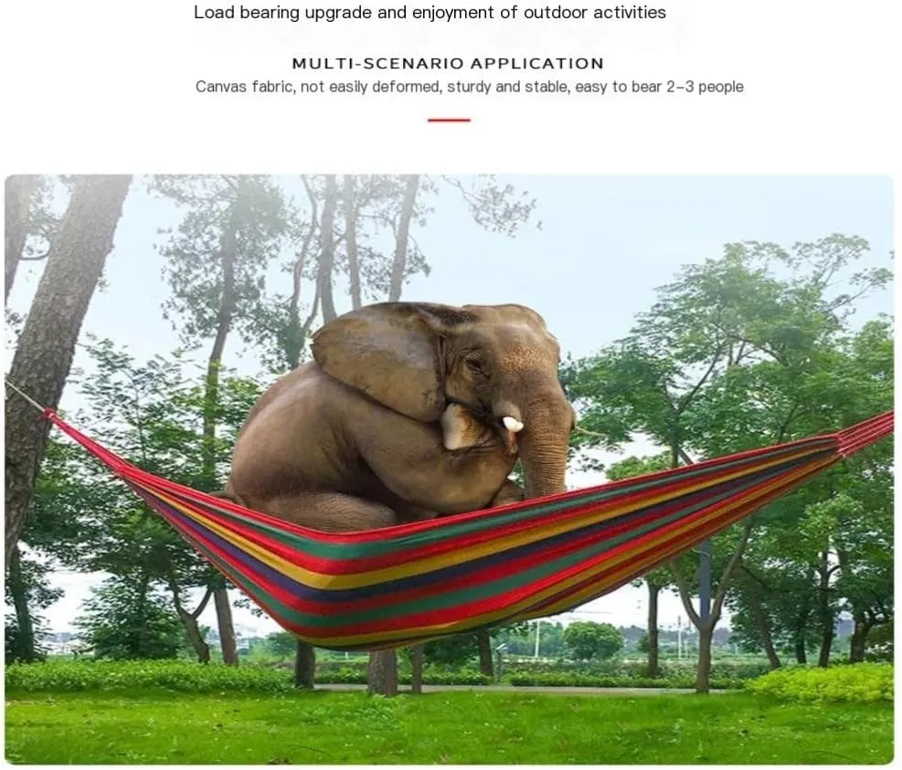 Hammock Single Double Parachute Cloth Hammock Light Breathable Hammock Nylon Hammock Outdoor Swing Anti-Rollover Hammocks for Outside(Blue,Small)