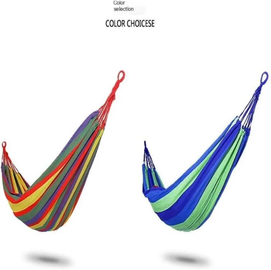 Hammock Single Double Parachute Cloth Hammock Light Breathable Hammock Nylon Hammock Outdoor Swing Anti-Rollover Hammocks for Outside(Blue,Small)