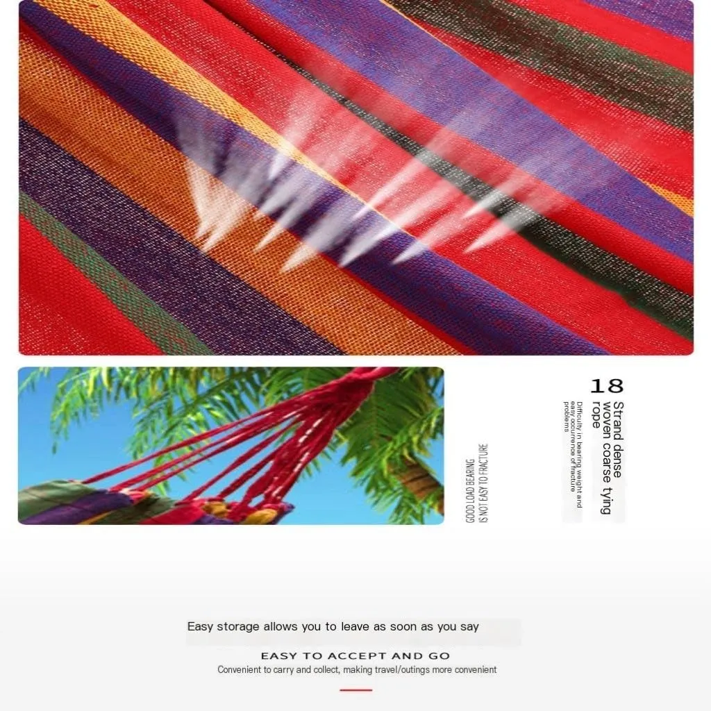Hammock Single Double Parachute Cloth Hammock Light Breathable Hammock Nylon Hammock Outdoor Swing Anti-Rollover Hammocks for Outside(Blue,Small)