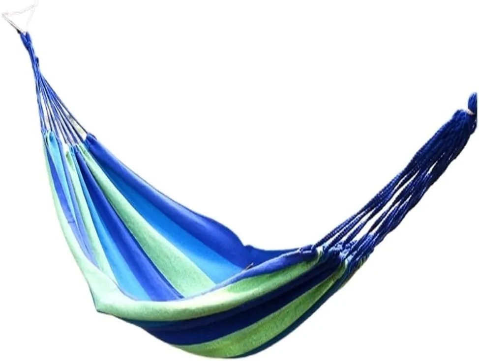 Hammock Single Double Parachute Cloth Hammock Light Breathable Hammock Nylon Hammock Outdoor Swing Anti-Rollover Hammocks for Outside(Blue,Small)