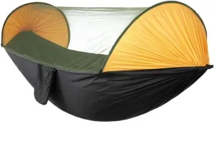Hammocks Automatic Quick-Opening Mosquito Net Hammock Camping Outdoor Sunshade Anti-Mosquito Hammock Tent Indoor Swing Camping Hammocks(Orange)