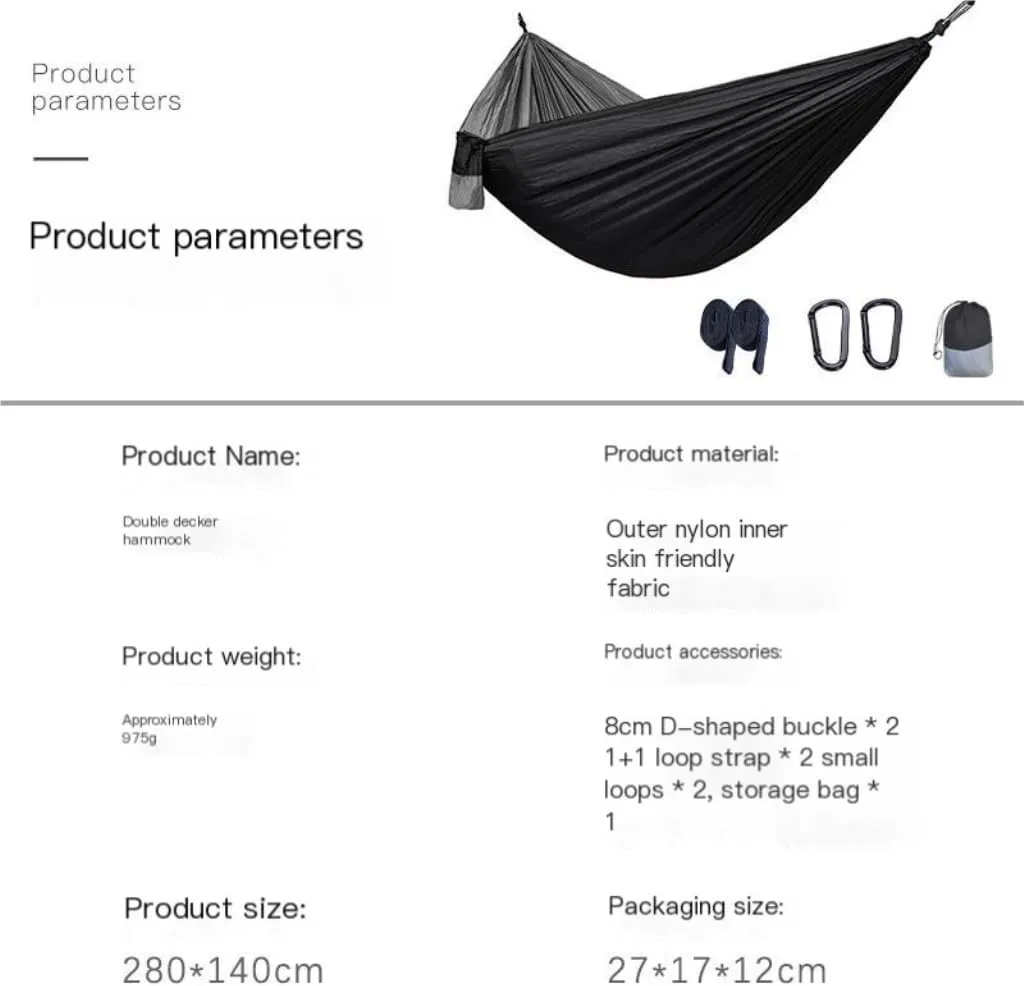 Hammocks Canopy Mosquito Net Hammock Set Tent Parachute Cloth Camping Automatic Anti-Mosquito Mosquito Net Hammock Camping Hammocks(E)