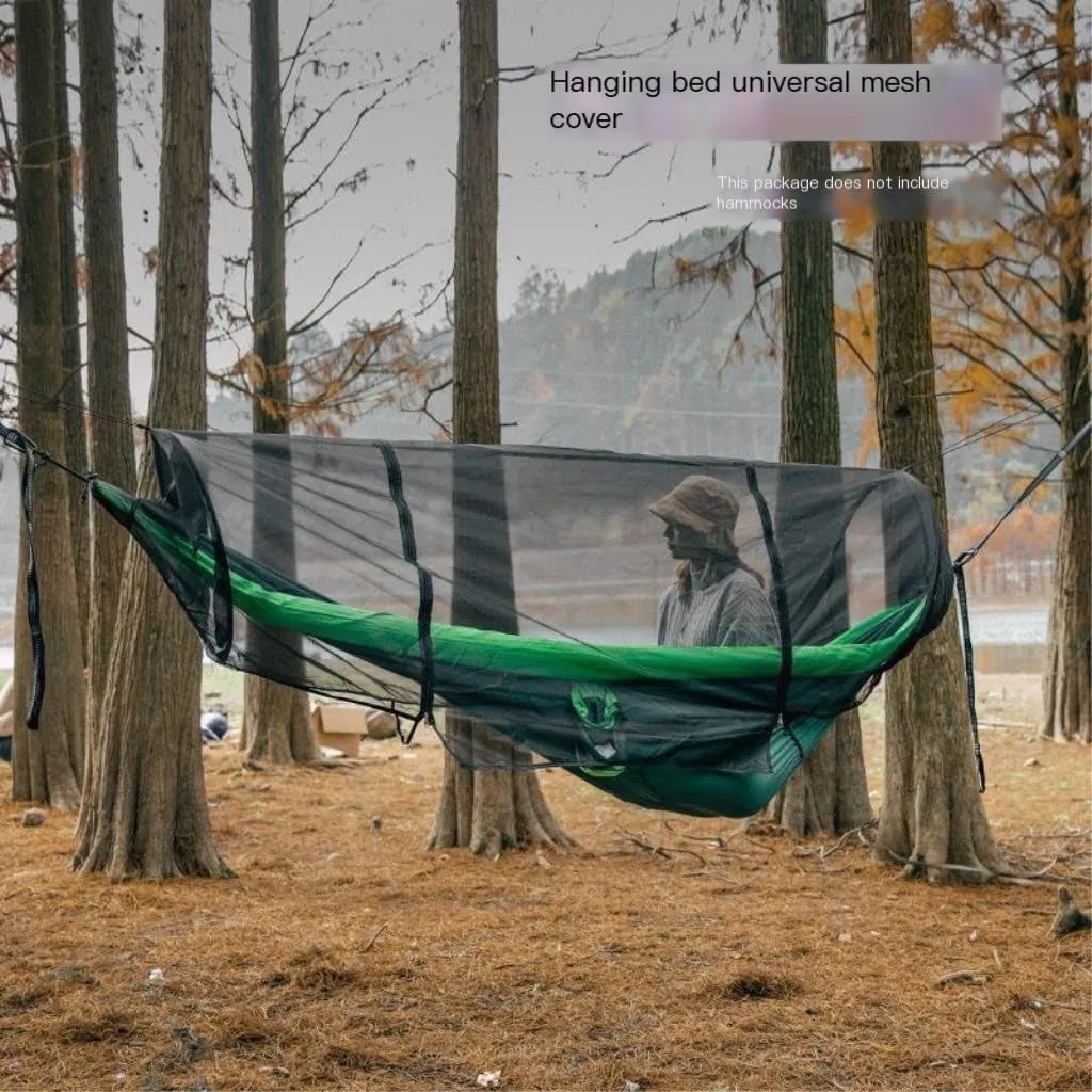 Hammocks Double Inflatable Hammock Outdoor Swing Anti-Rollover Outdoor Camping Outdoor Mosquito-Proof and Durable Camping Hammocks(Green,A)