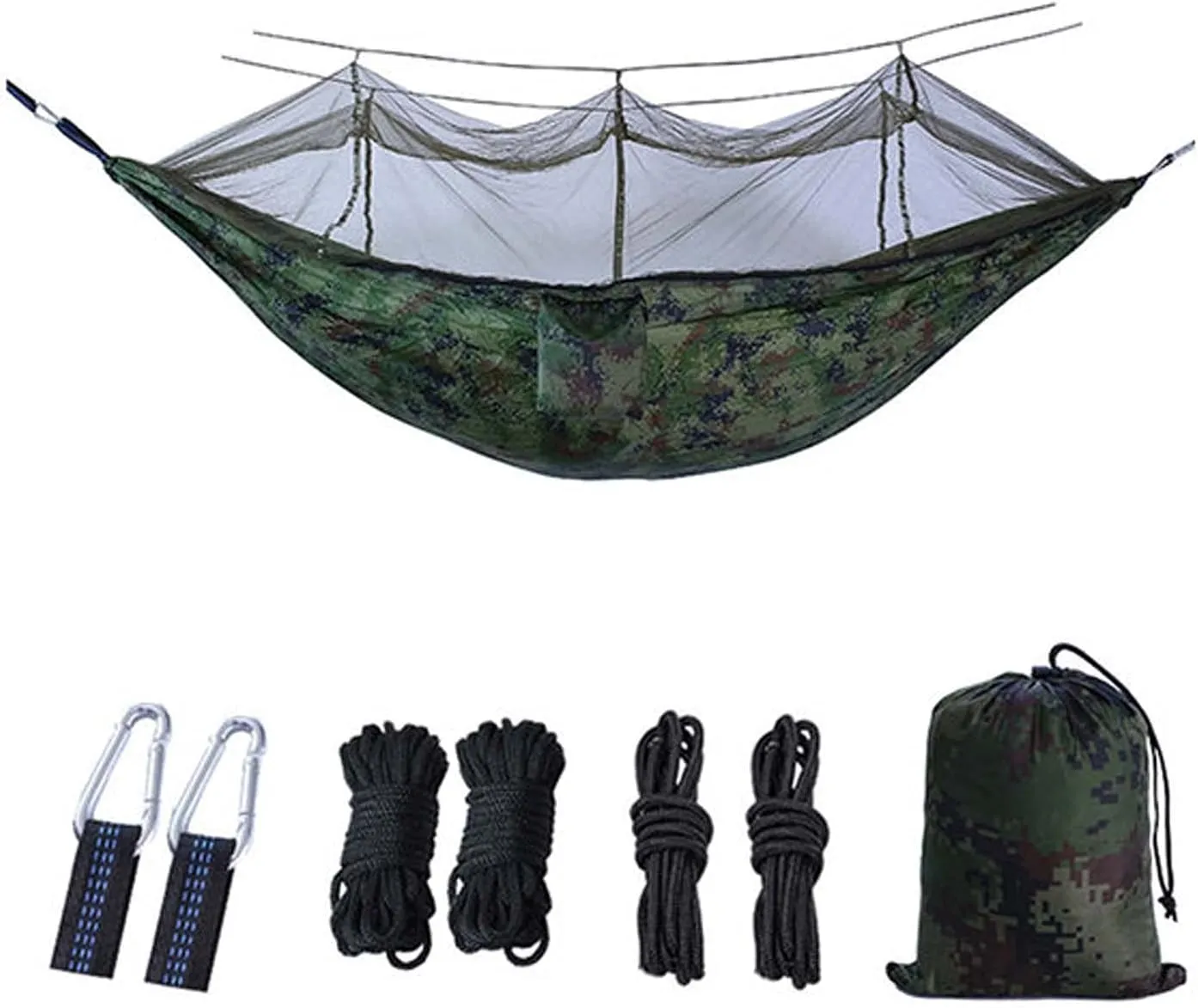 Hammocks for Outside 2 Person with Mosquito Net, Inside Hammock for Bedroom, Portable Hammock with Mosquito Net, Quick Dry Hammock, for Travel Patio Garden