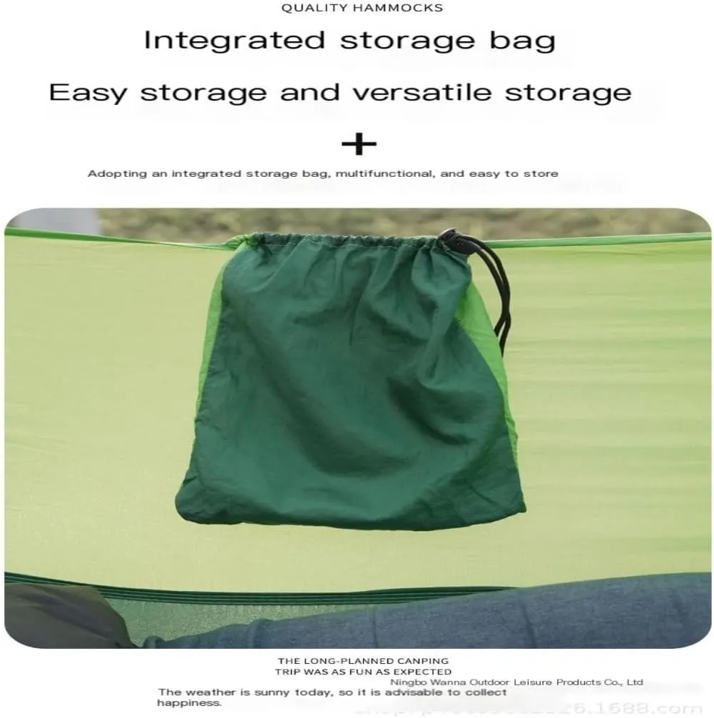 Hammocks High Load-Bearing Anti-Rollover Nylon Hammock Outdoor Ultra-Light Single and Double Parachute Cloth Hammock Camping Hammocks(B)