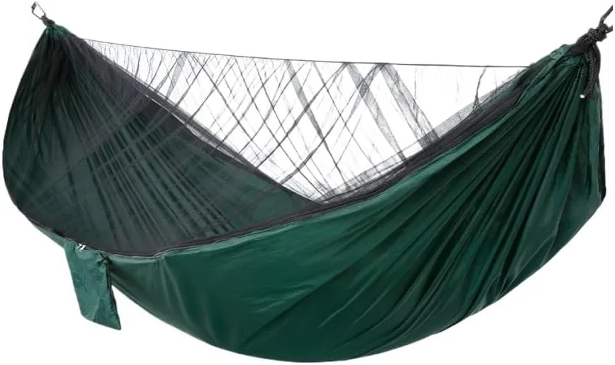 Hammocks Mosquito Net Automatic Quick Opening Anti-Mosquito Hammock Outdoor Double Parachute Mosquito Net Hammock Camping Hammocks(A)