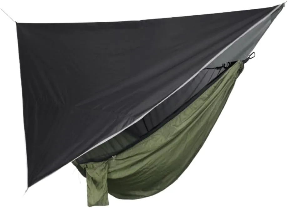 Hammocks Mosquito Net Hammock Canopy Set Outdoor Camping Quick Opening Hammock Plus Rainproof Sunshade Canopy Camping Hammocks(D)