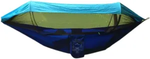 Hammocks Mosquito Net Hammock Outdoor Camping Fully Automatic Quick-Open Hammock Sunshade Outdoor Anti-Mosquito Hammock Camping Hammocks(Blue)