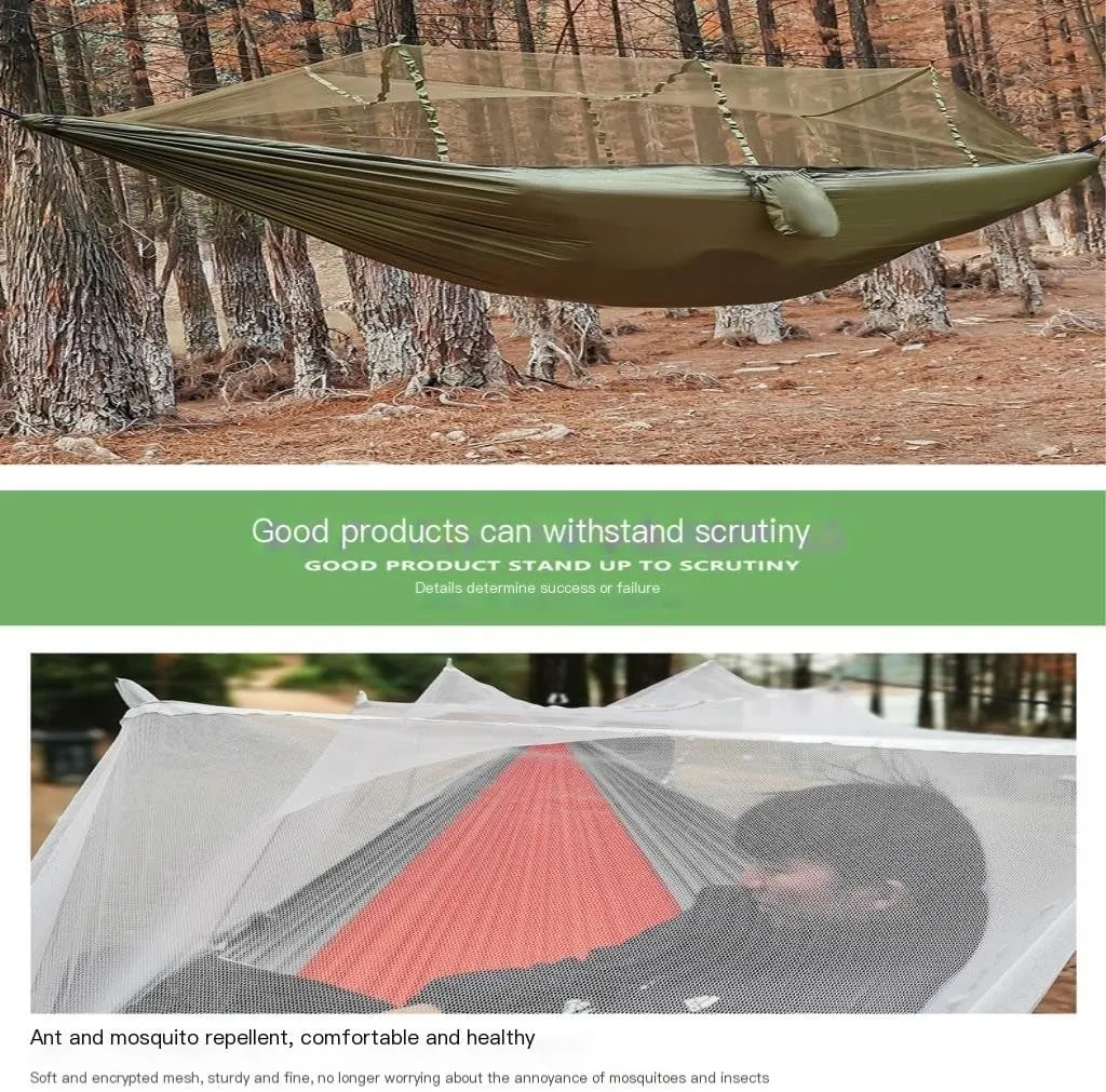 Hammocks Multifunctional Outdoor Hammocks, with Mosquito Net, Enjoy a Comfortable Camping Time Camping Hammocks(Blue)