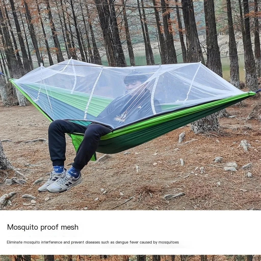 Hammocks Multifunctional Outdoor Hammocks, with Mosquito Net, Enjoy a Comfortable Camping Time Camping Hammocks(Blue)