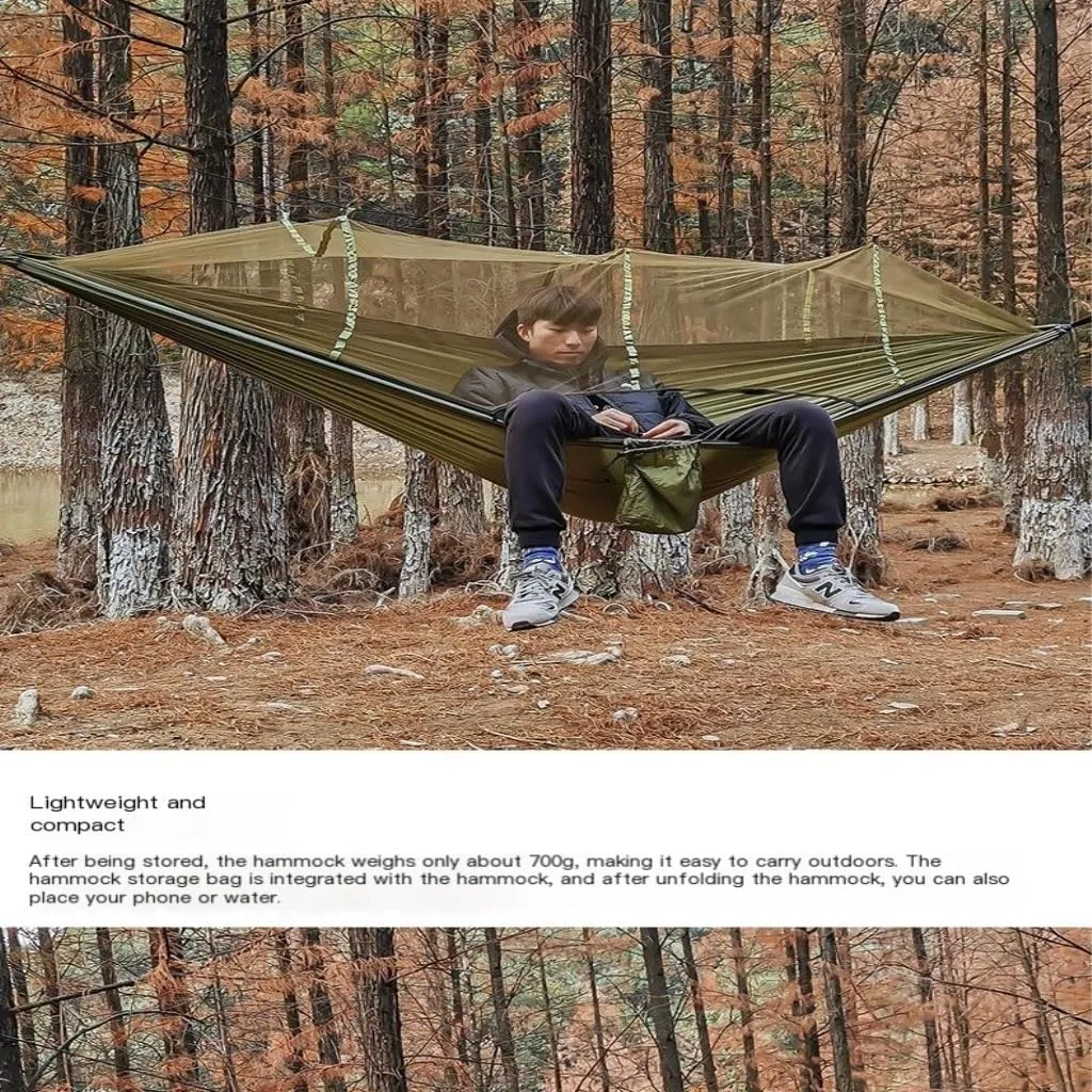 Hammocks Multifunctional Outdoor Hammocks, with Mosquito Net, Enjoy a Comfortable Camping Time Camping Hammocks(Blue)