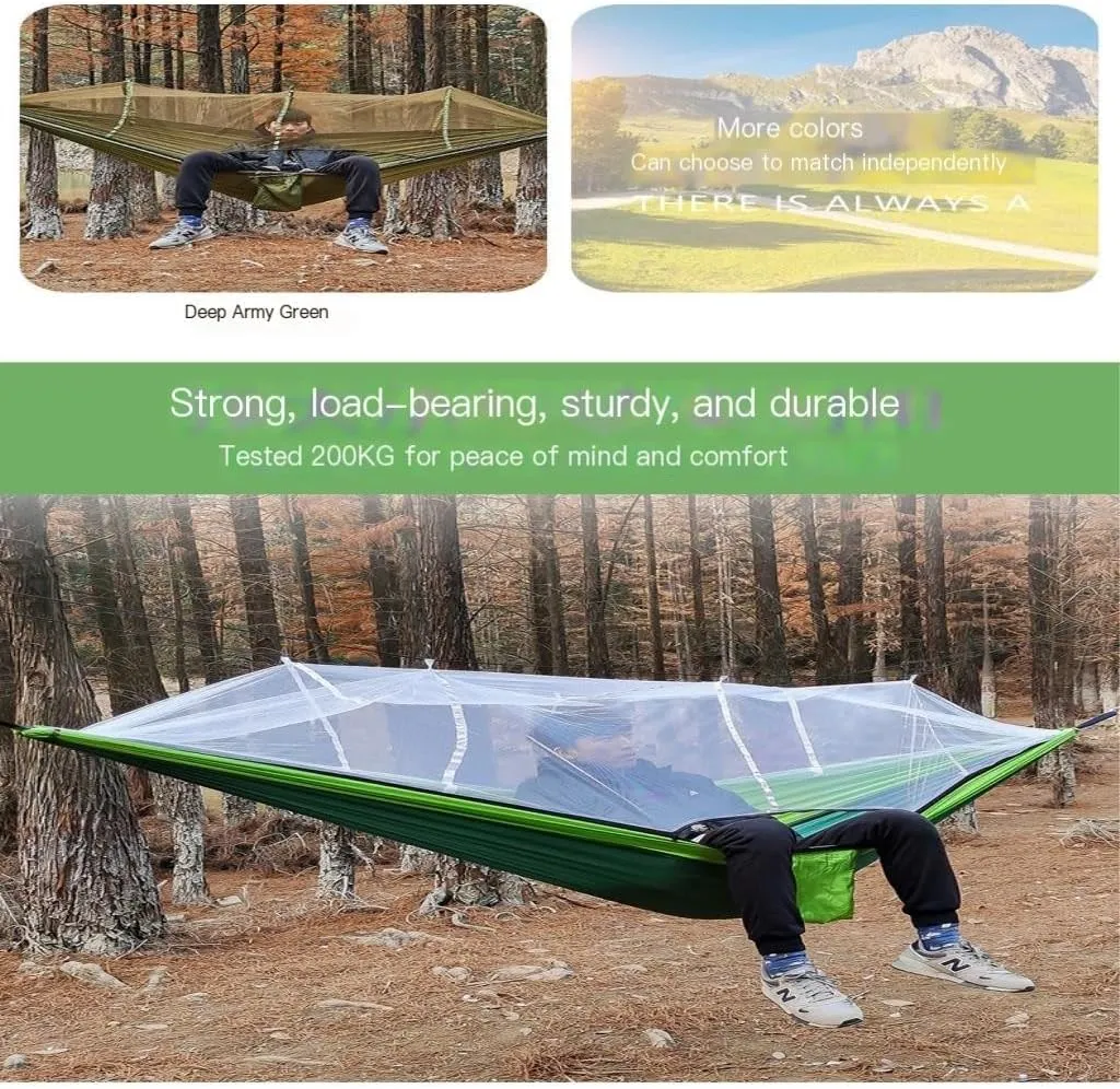 Hammocks Multifunctional Outdoor Hammocks, with Mosquito Net, Enjoy a Comfortable Camping Time Camping Hammocks(Blue)