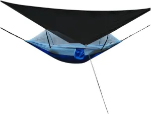 Hammocks Outdoor Automatic Quick-Opening Mosquito Net Hammock Canopy Parachute Cloth Pole Mosquito Net Hammock Camping Hammocks(Blue)