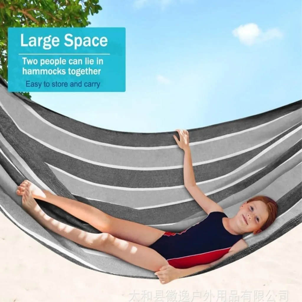 Hammocks Outdoor Canvas Hammock Camping Anti-Rollover Swing Thickened Spot Single Double Duckbill Buckle Hammock Camping Hammocks(F)