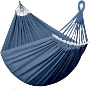 Hammocks Outdoor Canvas Hammock Camping Anti-Rollover Swing Thickened Spot Single Double Duckbill Buckle Hammock Camping Hammocks(F)