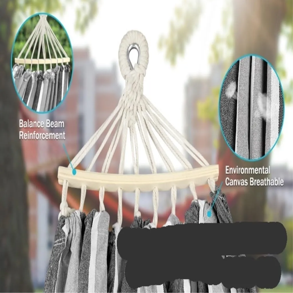 Hammocks Outdoor Canvas Hammock Camping Anti-Rollover Swing Thickened Spot Single Double Duckbill Buckle Hammock Camping Hammocks(F)