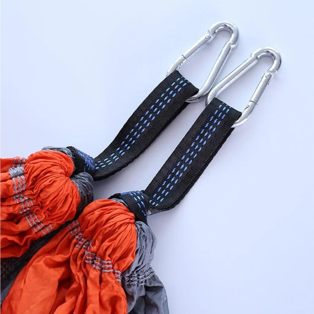 Hamock Outdoor Fully Automatic Quick-Opening Hammock with Mosquito Net, Outdoor Nylon Cloth Camping Pole Hammock Hanmock(Orange)