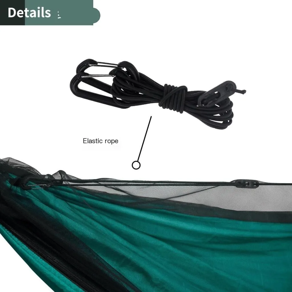 Hamock Outdoor Mosquito Net Hammock Canopy Set Outdoor Camping Quick-Open Hammock Plus Rainproof Sunshade Canopy Hanmock(D)