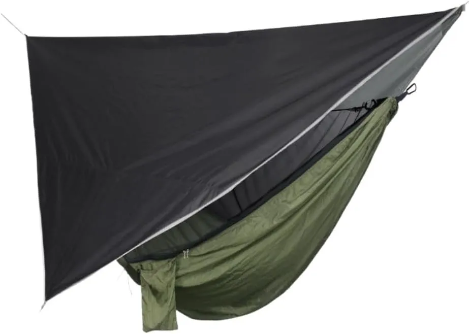 Hamock Outdoor Mosquito Net Hammock Canopy Set Outdoor Camping Quick-Open Hammock Plus Rainproof Sunshade Canopy Hanmock(D)