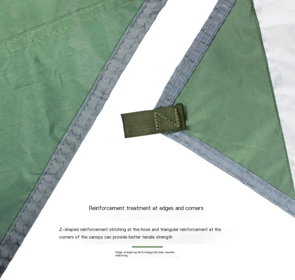 Hamock Outdoor Mosquito Net Hammock Canopy Set Outdoor Camping Quick-Open Hammock Plus Rainproof Sunshade Canopy Hanmock(D)