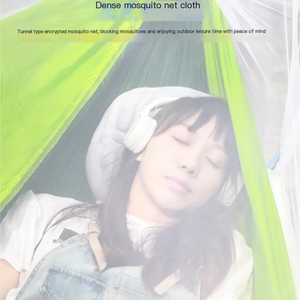 Hamock X`Outdoor Portable Hammock with Mosquito Net Quick Opening Hammock Outdoor Anti-Mosquito Swing Leisure Hammock Hanmock(Brown)