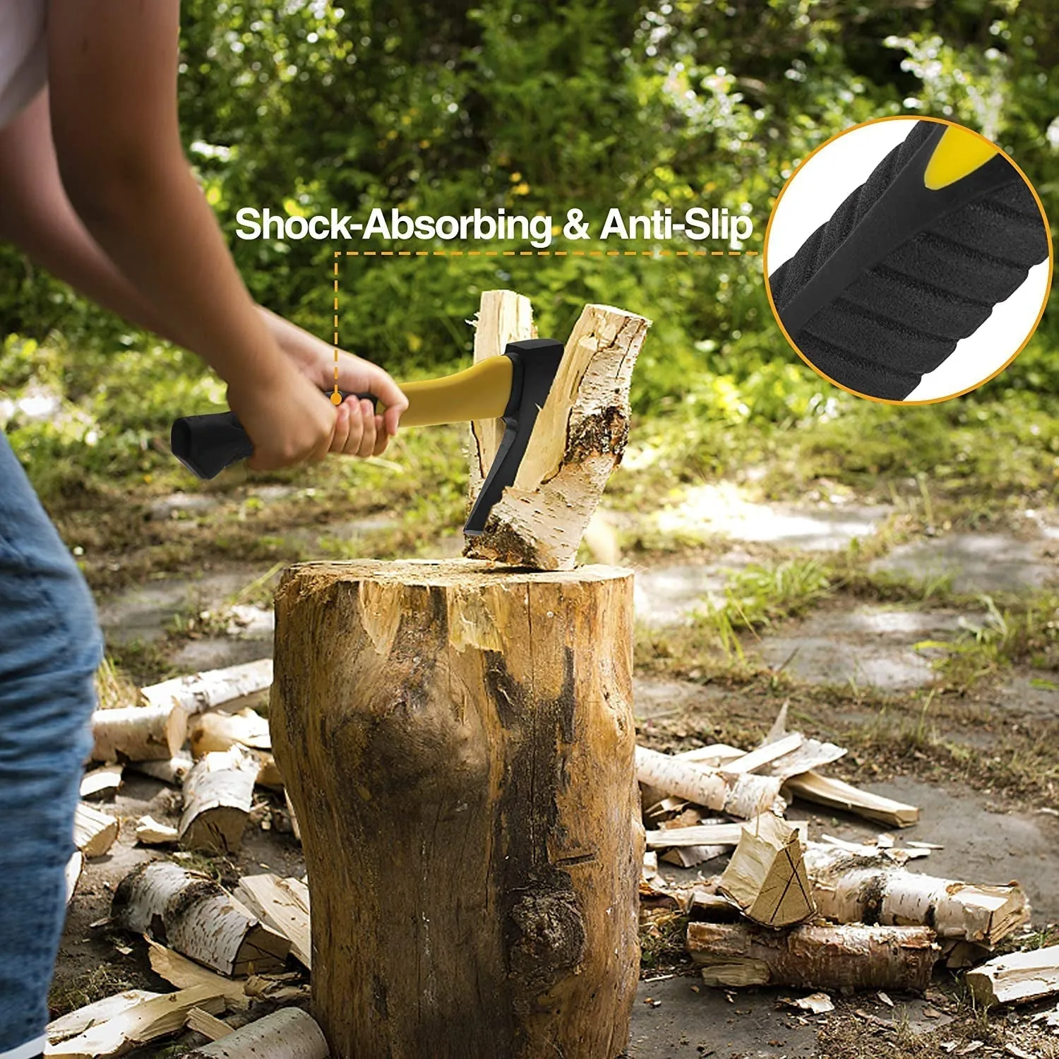 Handle Axe Cutting Fiberglas's Limited edition Rubberised Secure payment options Wood Body