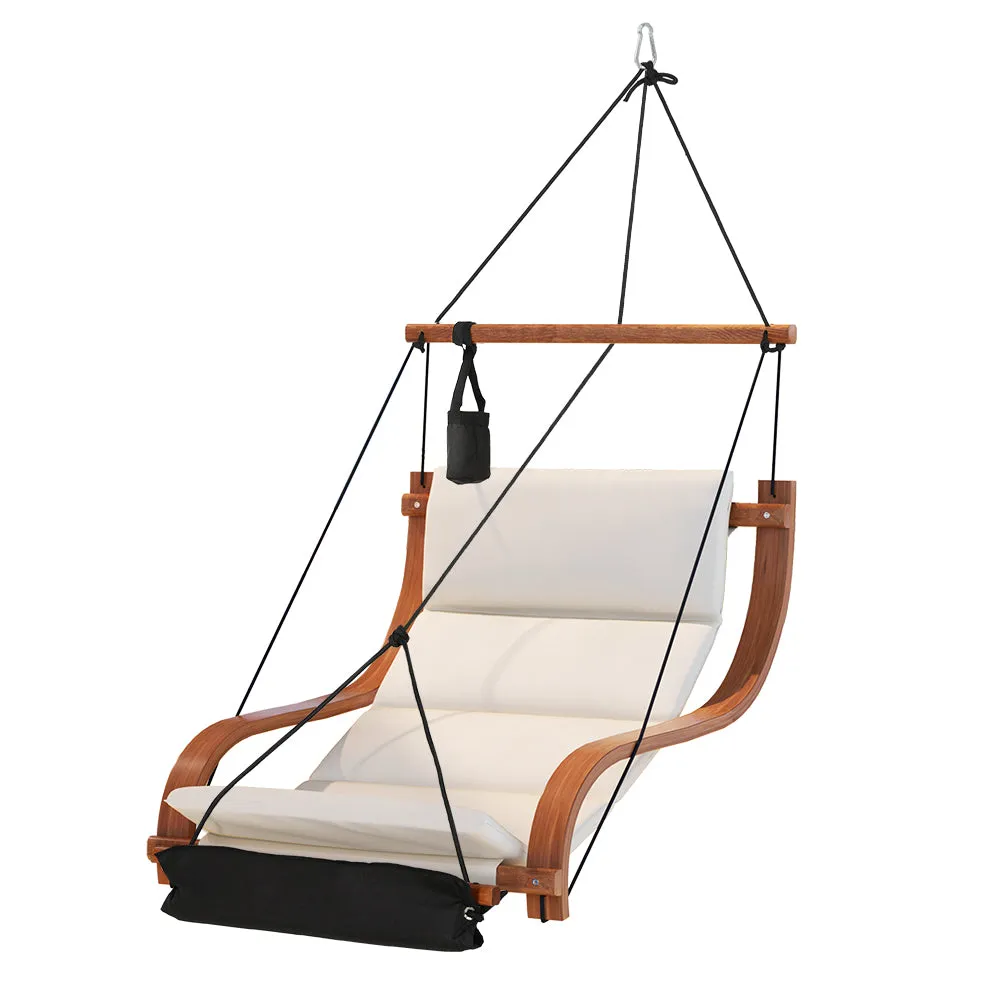 Hanging Lounge Chair Wooden Hammock Seat Indoor Outdoor