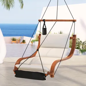 Hanging Lounge Chair Wooden Hammock Seat Indoor Outdoor