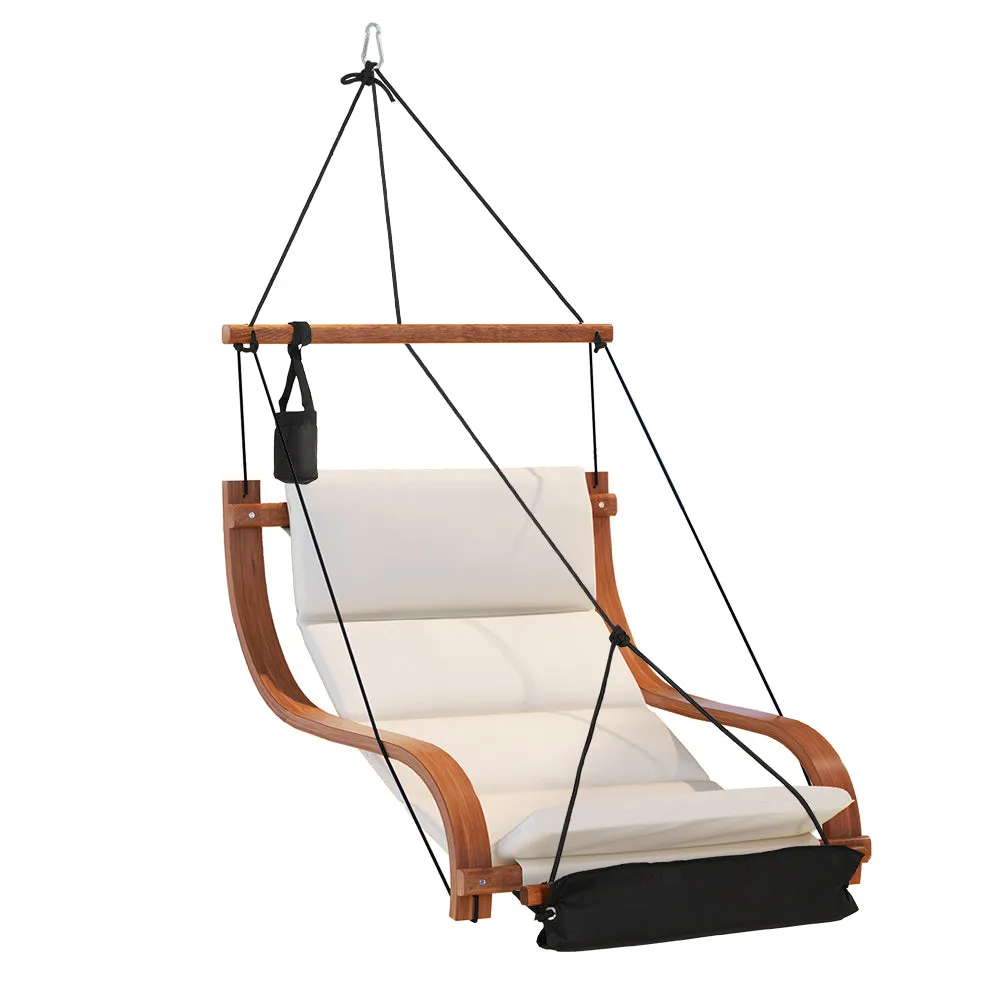 Hanging Lounge Chair Wooden Hammock Seat Indoor Outdoor