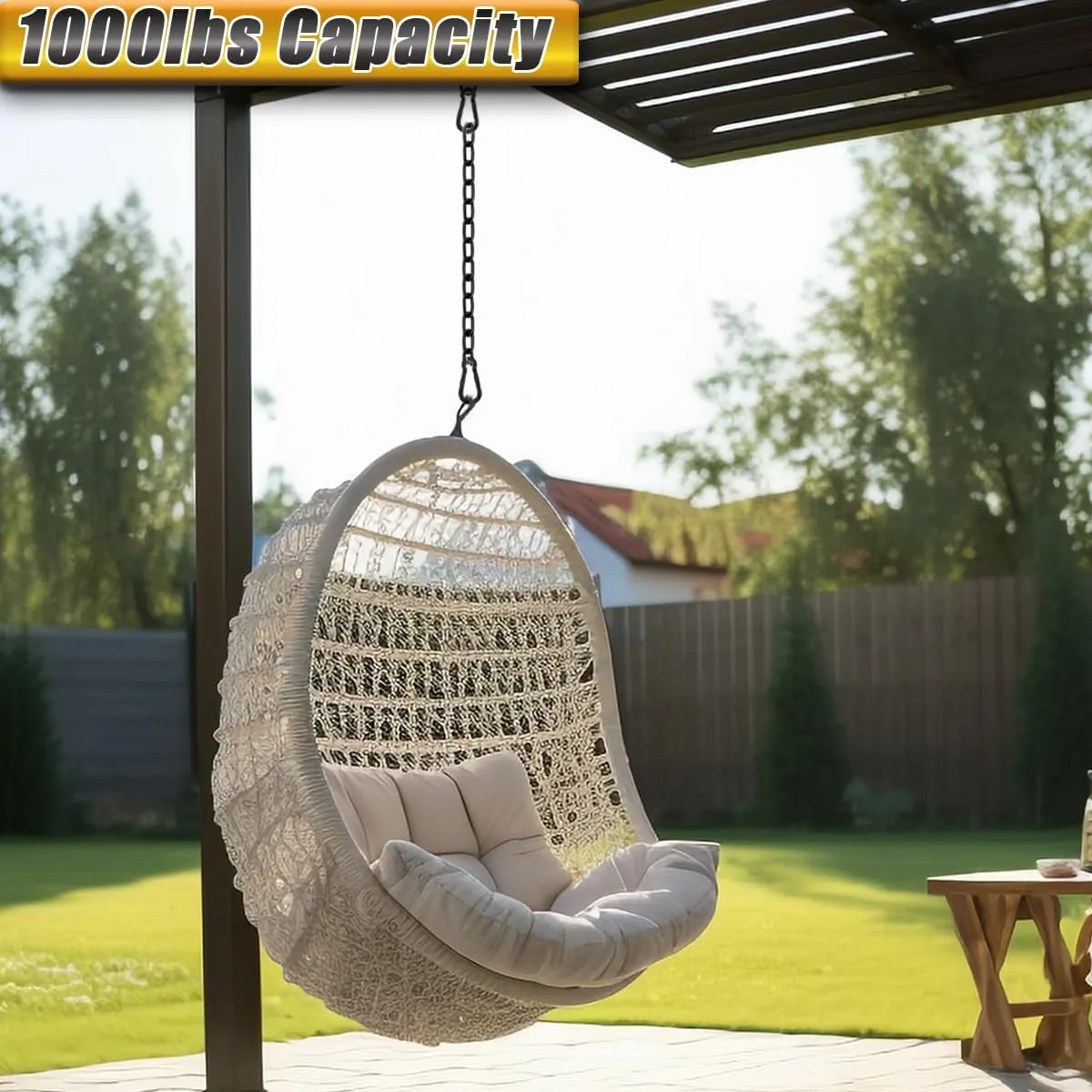 Hanging Swing Chain 44in, 2Pcs Stainless Steel Chain 660LB Capacity, Hanging Chain Extension, Heavy Duty Chains for Punching, Boxing Bag