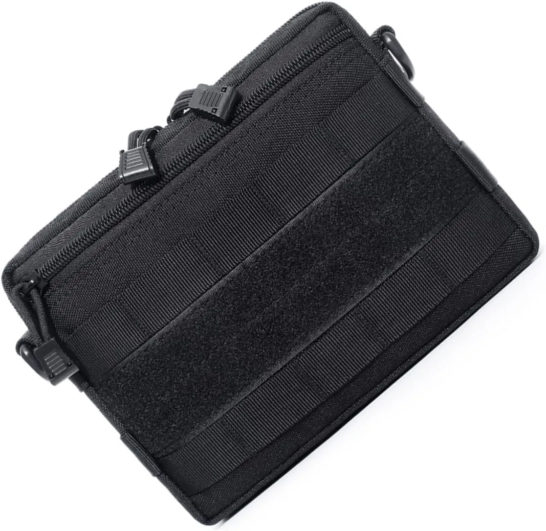 Happyyami Outdoor Hiking Mountaineering Small Storage Bag Phone Pouch for Essentials for Travel and Adventures Black