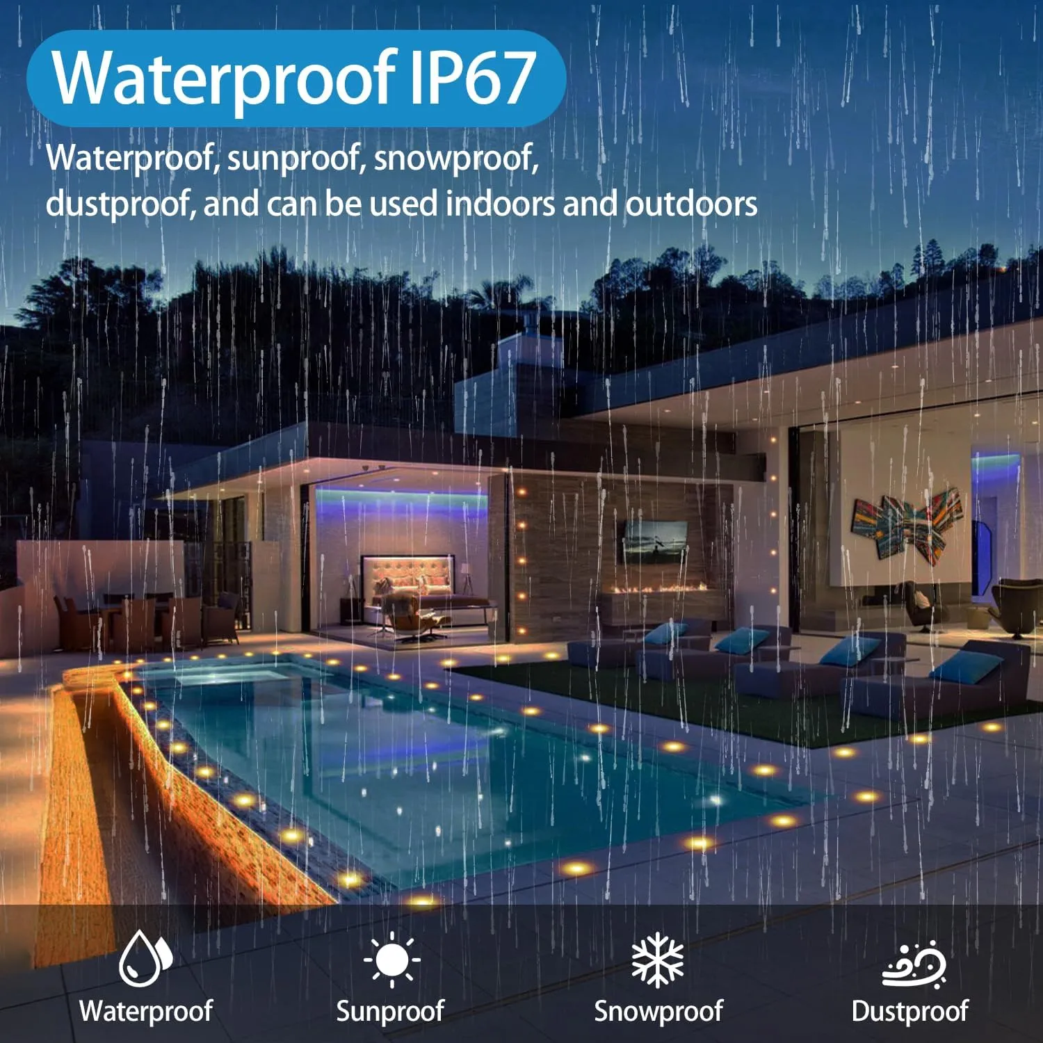 HIBOITEC Recessed LED Deck Light Kits with Remote Control φ42mm, 10 Pack Deck Lighting IP67 Waterproof, 12V Low Voltage In Ground Outdoor LED Landscape Lighting for Yard, Garden, Patio, Stair
