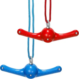 Hiboom 2 Pcs Twister Swing 360° Handle Ninja Accessories Set Adjustable Slackline Attachments Playground Toys Doorway Swing for Playground Backyard Training