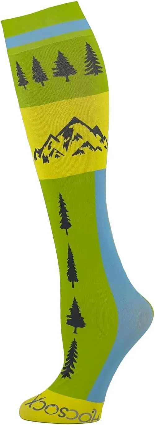 Hocsocx Alpine Mountains Socks Performance Liner Moisture-Wicking Protection for Field Hockey, Ice Hockey, and Soccer