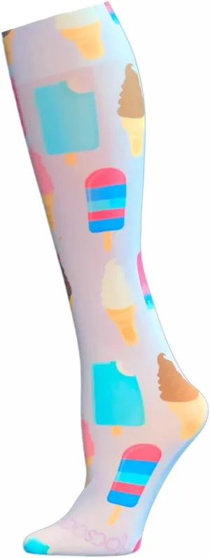 Hocsocx Ice Cream Cone Socks Performance Liner Moisture-Wicking Protection for Field Hockey, Ice Hockey, and Soccer