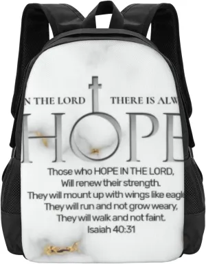 Hope In The Lord Scripture Verse Isaiah 40 31 Lightweight Packable Backpack Travel Casual Hiking Daypack Foldable Backpack For Men Women