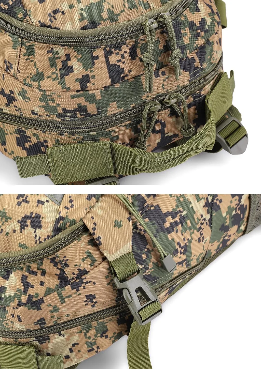 HOW'ON Hunting Backpack 30L Outdoor Waterproof Camo Hunting Pack Digital Jungle Camo