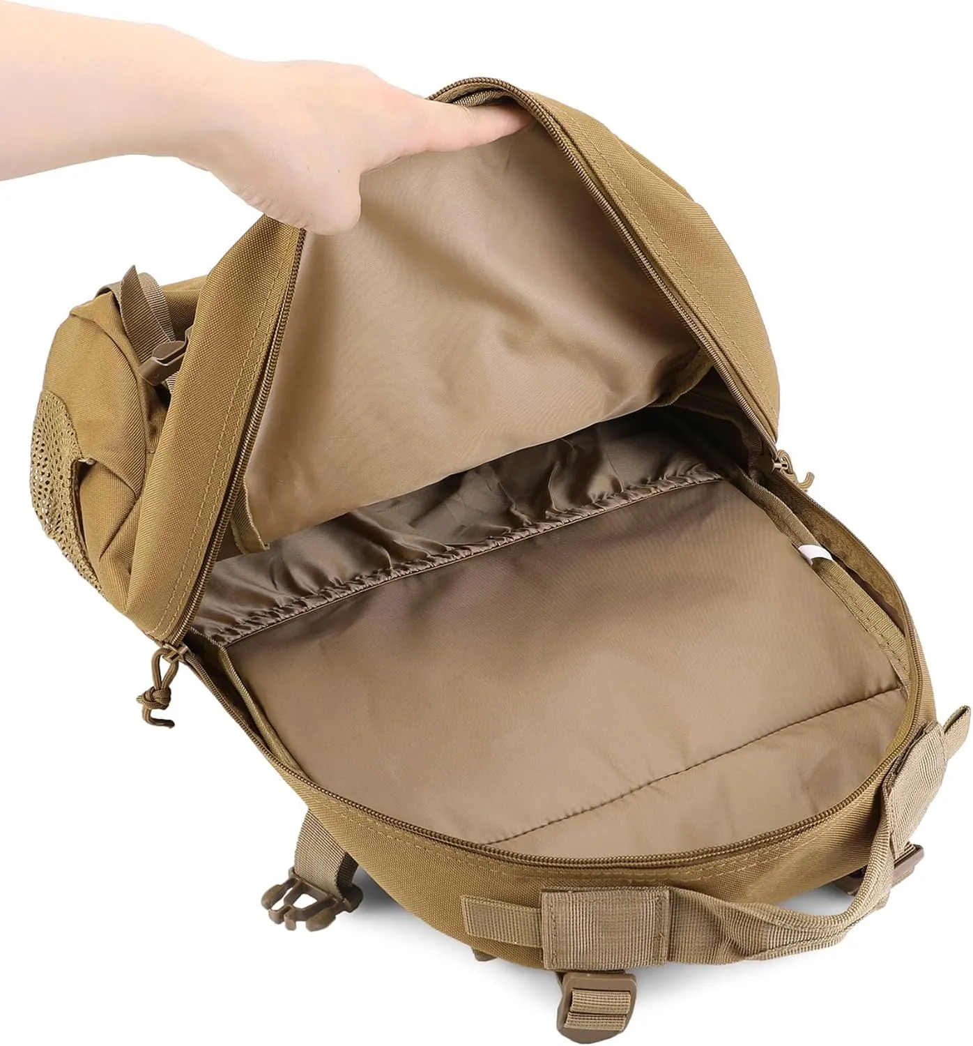 HOW'ON Hunting Backpack 30L Outdoor Waterproof Camo Hunting Pack Khaki