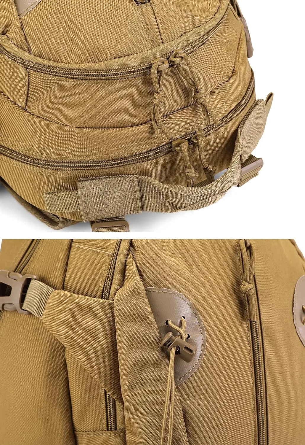 HOW'ON Hunting Backpack 30L Outdoor Waterproof Camo Hunting Pack Khaki