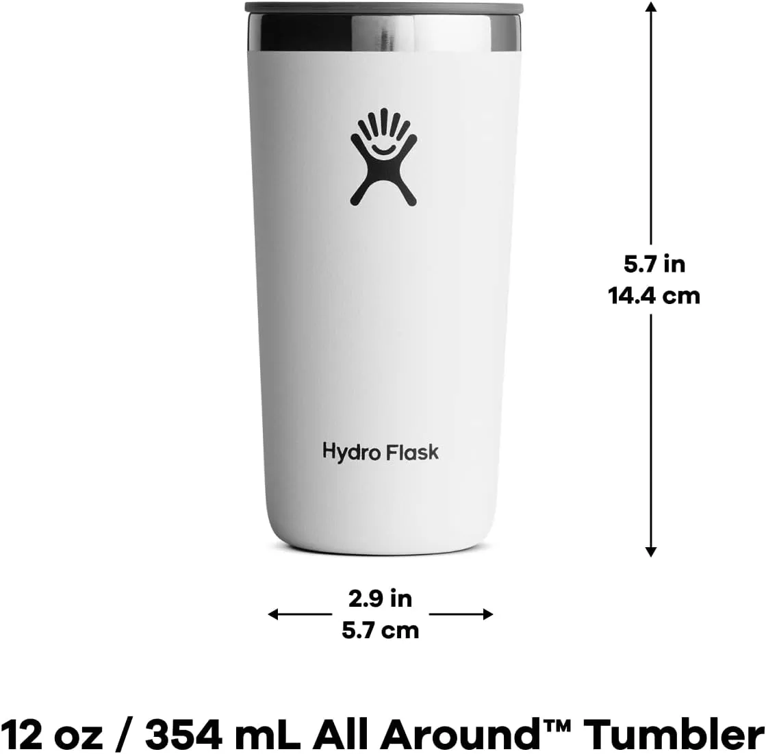 Hydro Flask 12 OZ ALL AROUND TUMBLER WHITE