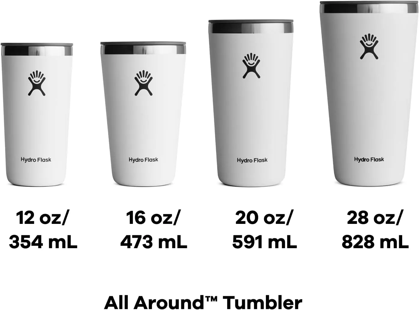 Hydro Flask 12 OZ ALL AROUND TUMBLER WHITE