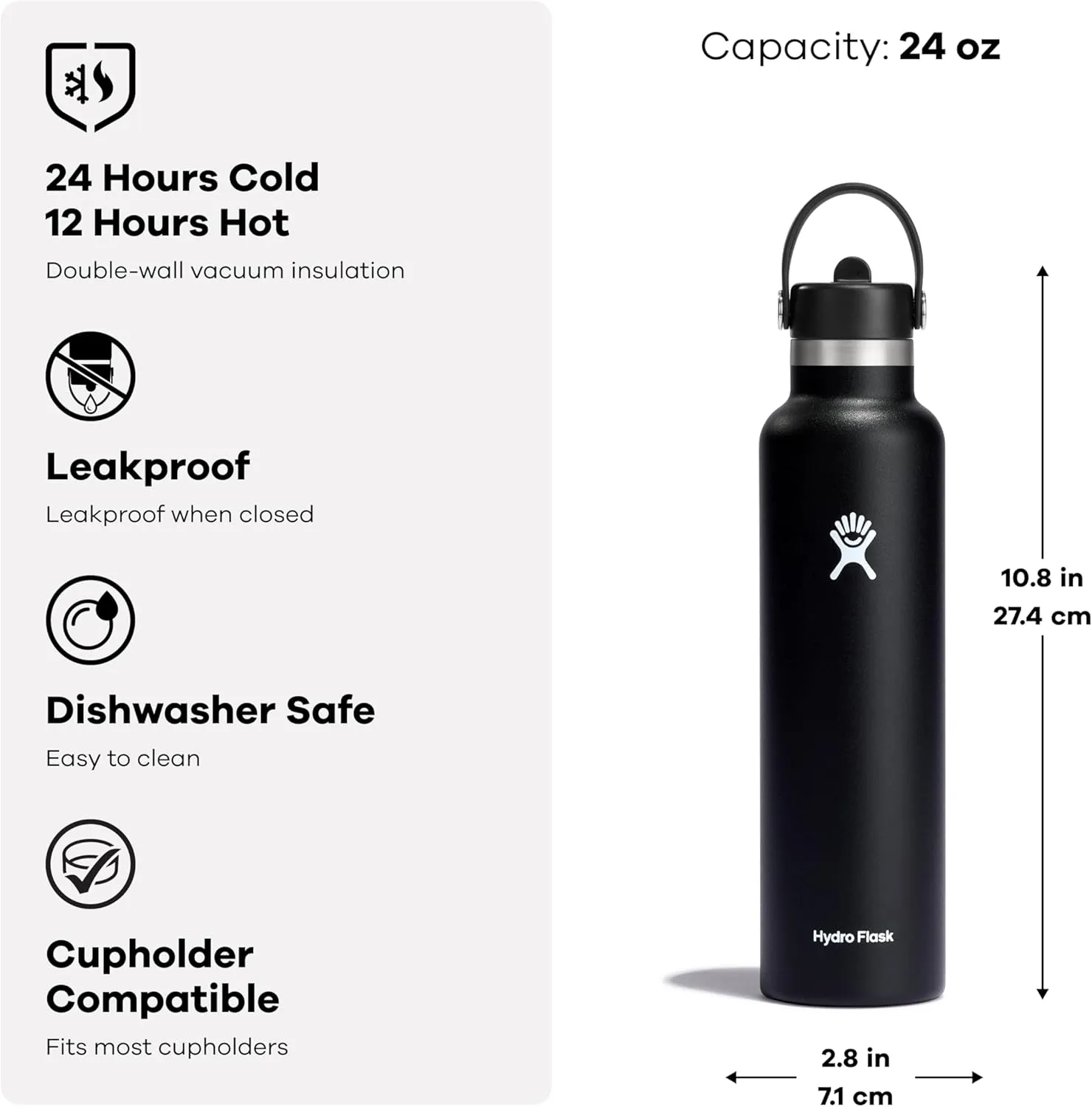Hydro Flask 24 Oz Standard Flex Straw Cap Agave