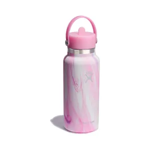 HYDRO FLASK 32 OZ WIDE FLEX STRAW CAP JELLY PINK