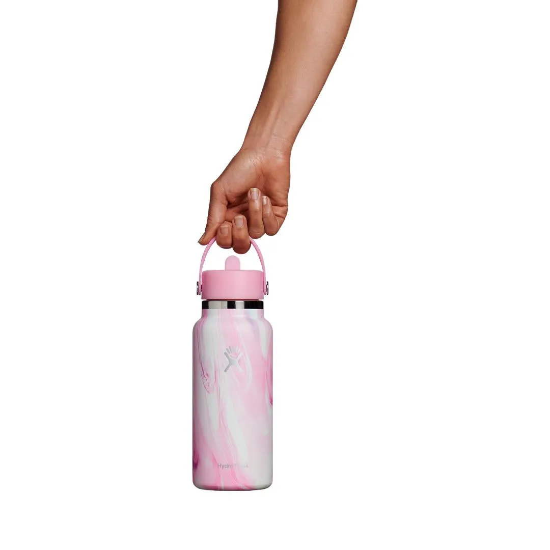 HYDRO FLASK 32 OZ WIDE FLEX STRAW CAP JELLY PINK