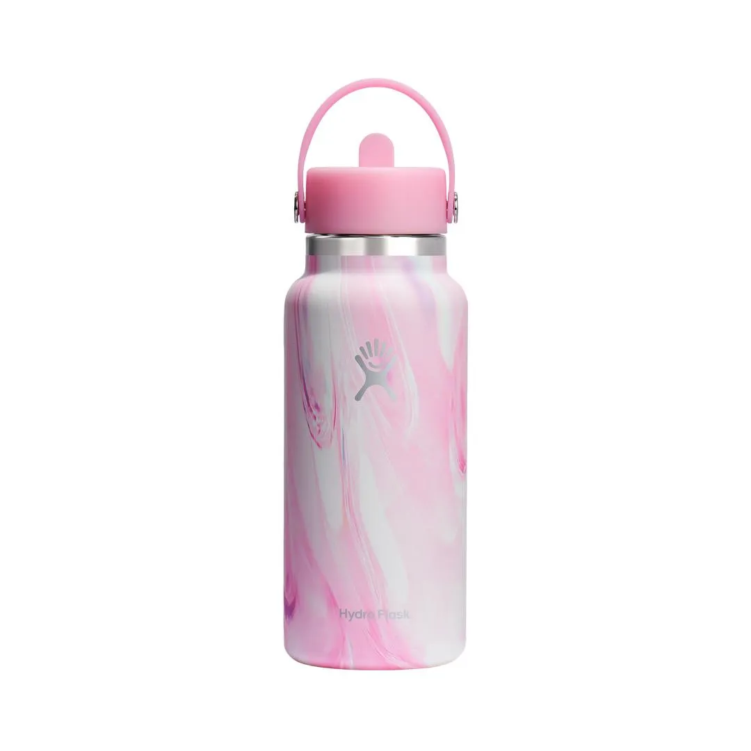 HYDRO FLASK 32 OZ WIDE FLEX STRAW CAP JELLY PINK