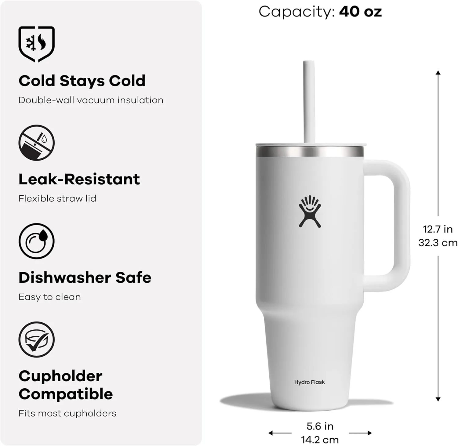 Hydro Flask 40 Oz All Around Travel Tumbler Seasalt