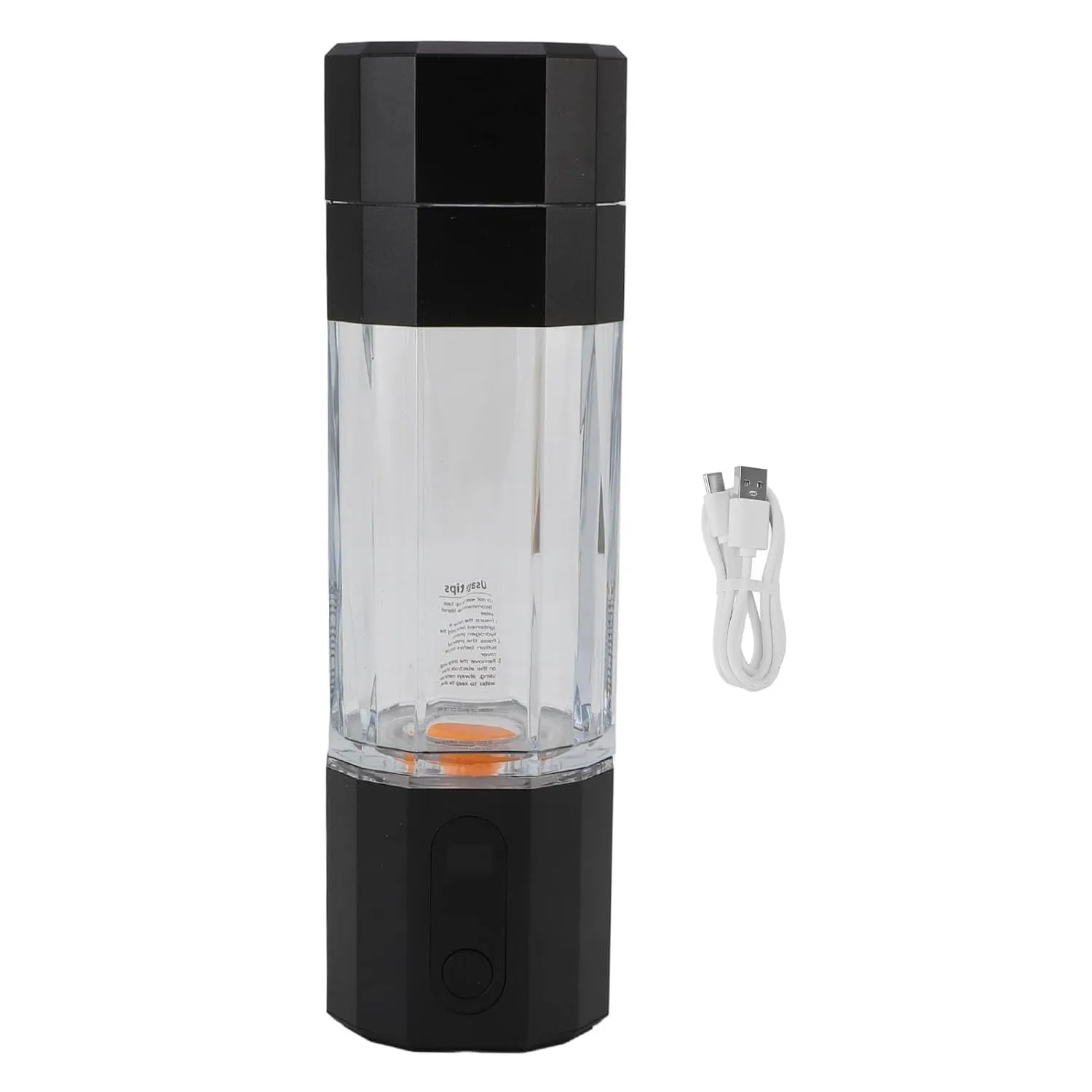 Hydrogen Water Bottle Generator, 8000ppb 208ml USB Rechargeable Electrolysis Water Cup, Leakproof, PEM Tech, Portable Water Ionizer Machine for Office, Travel and Daily Drinking