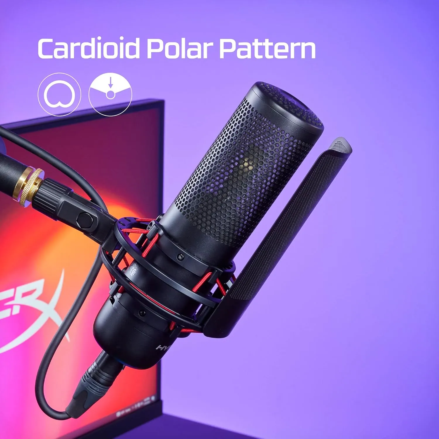 HyperX ProCast Microphone – Large Diaphragm Condenser Mic, XLR Connection