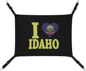 I Love Idaho Hanging Cat Bed Soft Breathable Pet Hammock for Cage Pet Sleeper for Kitten Ferret Puppy Rabbit
