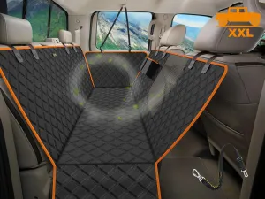 iBuddy XXL Dog Seat Cover for Trucks with Mesh Window Waterproof Dog Truck Hammock Durable Back Seat Protector for Full Size Pickup Trucks Machine Washable X-Large Truck Pet Seat Cover for Ram 1500
